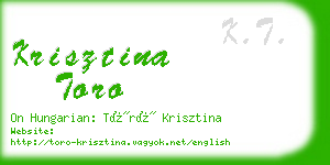 krisztina toro business card